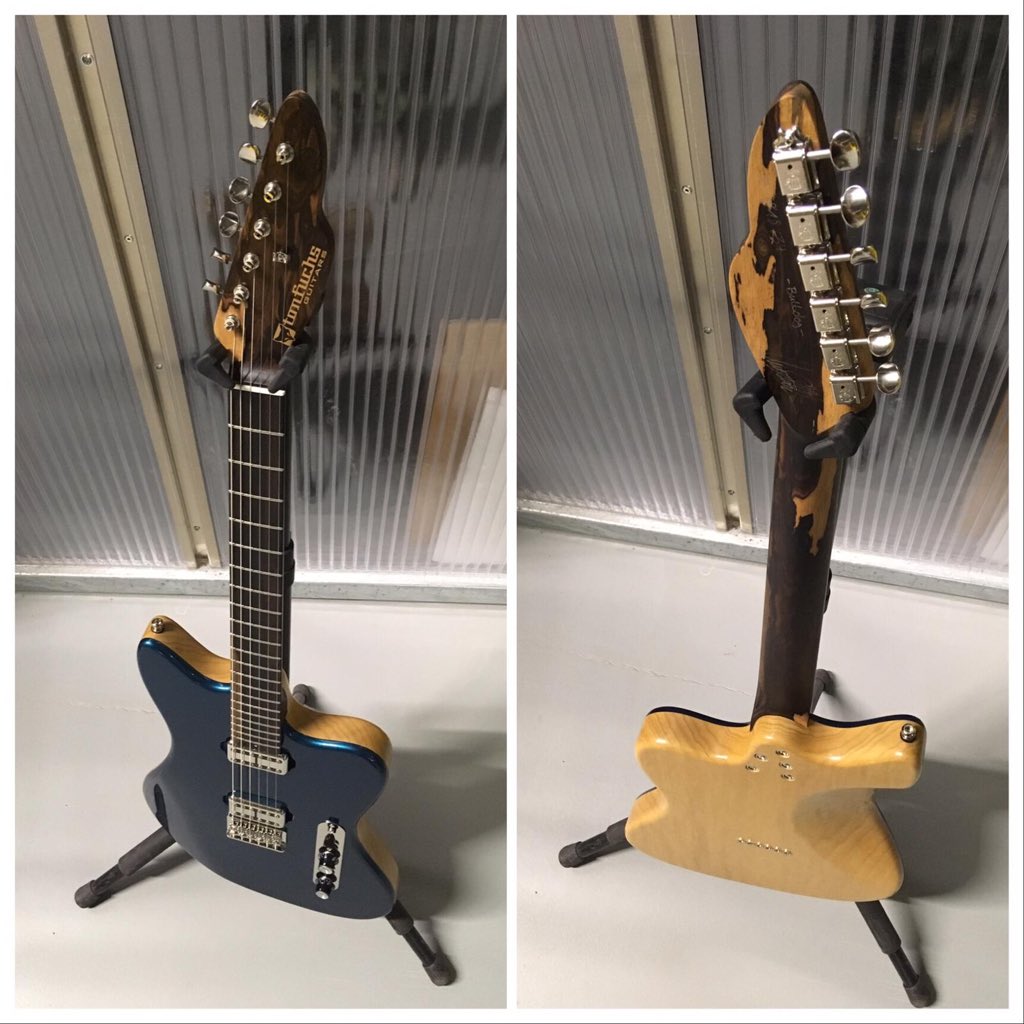 Fresh off the Bench. Bulldog Custom soon available at Copenhagen Fine Guitars #Denmark #tonfuchsguitars #tonfuchs #customguitar #tonfuchsbulldog #Copenhagen  #guitar #guitarshop #madeingermany #uweschoelch