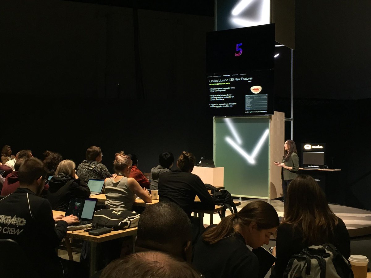 MetaHorizonDevs's tweet photo. Live from #OC5: @oculus Engineering Manager Elif Albuz gives a hands-on learning session for the Oculus Lipsync SDK // https://t.co/9eeqrDLXLZ #VR #VRDev #VRDevStories https://t.co/tuhZjBIYhb