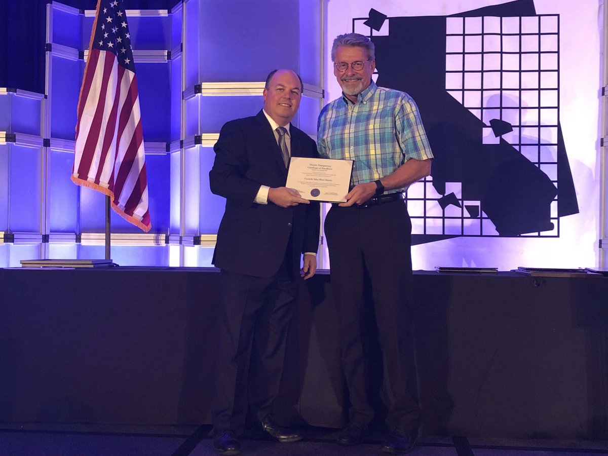 cvwdh2o's tweet photo. We received a District Transparency Certificate of Excellence today from @CSDAdistricts at its Annual Conference being held in Indian Wells. #CVWD #transparency https://t.co/TQxPNJRWbm