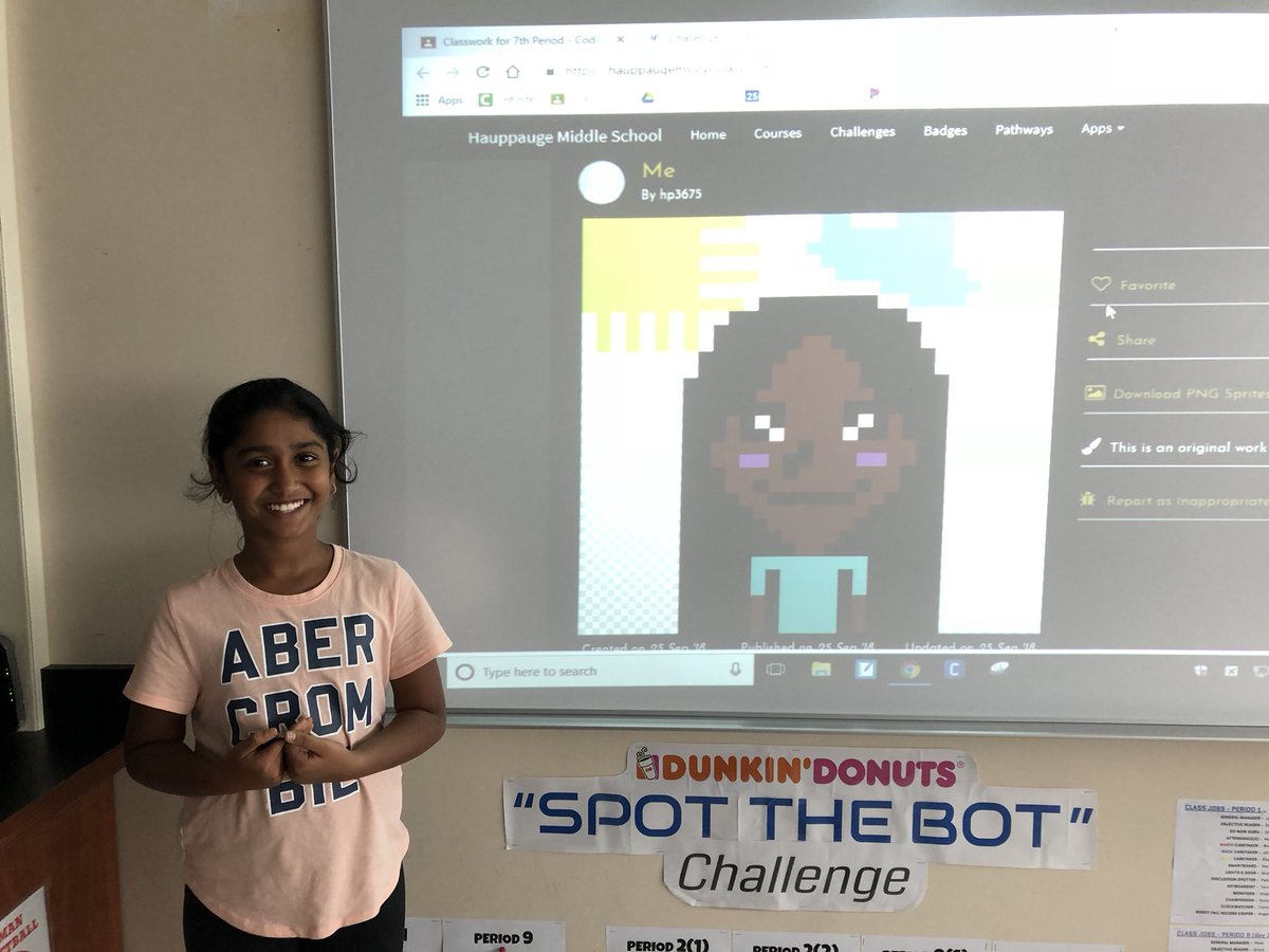 FerraraCodes's tweet image. Sixth Grade Coding in full swing with students creating awesome self-portraits in @kid_OYO ‘s brand new #spriteeditor @CodeMakeOwn