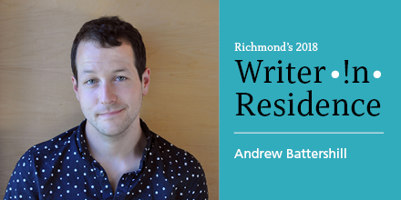 Richmond_BC's tweet photo. 🤝 Meet #RichmondBC’s 2018 Writer-in-Residence @AJBattershill on Sun. Sep. 30 from 1:30-2:30pm on the Cultural Centre rooftop garden. He'll read from his new work and host an informal conversation. Details: https://t.co/LPjJ9nECAy @RPLBC #bcculturedays #howartworks https://t.co/xWYE8TjIAJ