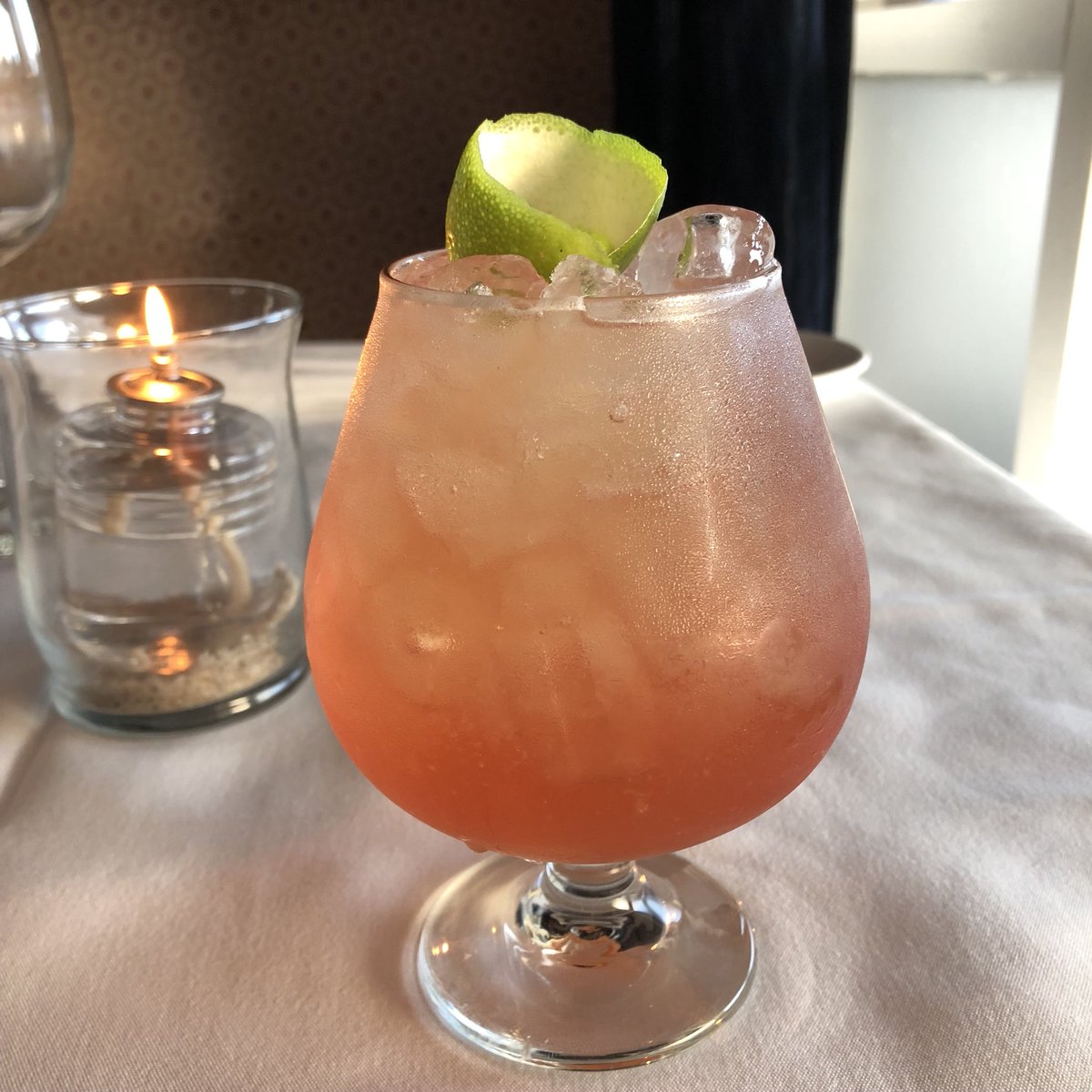 Cocktail Companion for tonight’s Crudo: Prickly Pear Prosecco with elderflower and lime