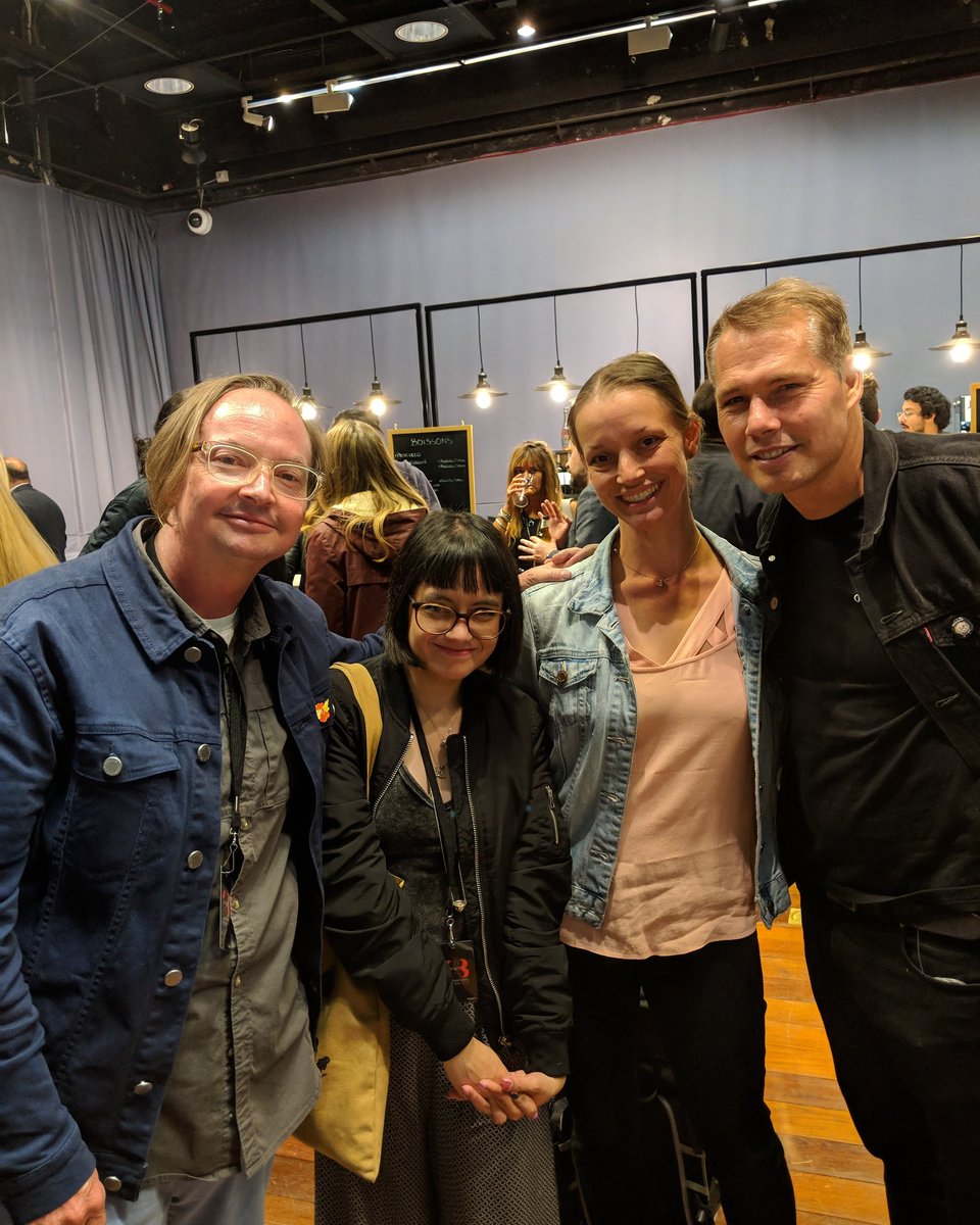 HellionGallery's tweet photo. Killer preview night in Paris for the @district13artfair. @obeygiant with Hellion artists Stephanie Buer & @Sayamis #paris #HellionGallery #stephaniebuer #siamesescalante #shepardfairey https://t.co/y5J7AIn8PY