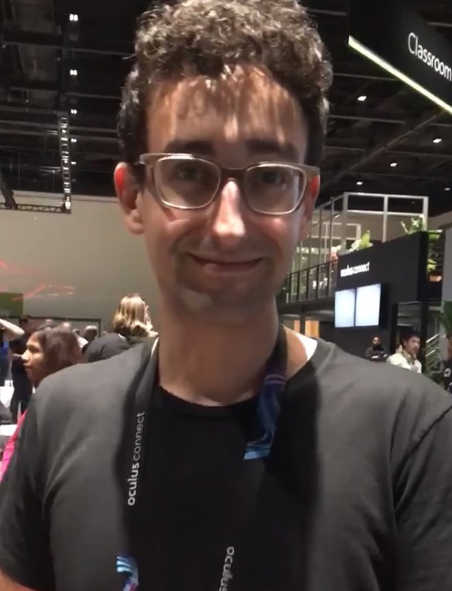 MetaHorizonDevs's tweet photo. #VRDevStories live from #OC5: "I'm excited to attend sessions on prototyping Medium &amp; Quill. We're seeing a lot of people use art tools in VR &amp; this tech makes me think 'what if...' " -  Michael Markman from VR/AR design tool @momentxr // #VR #VRDev https://t.co/Zw9DS7z8NK