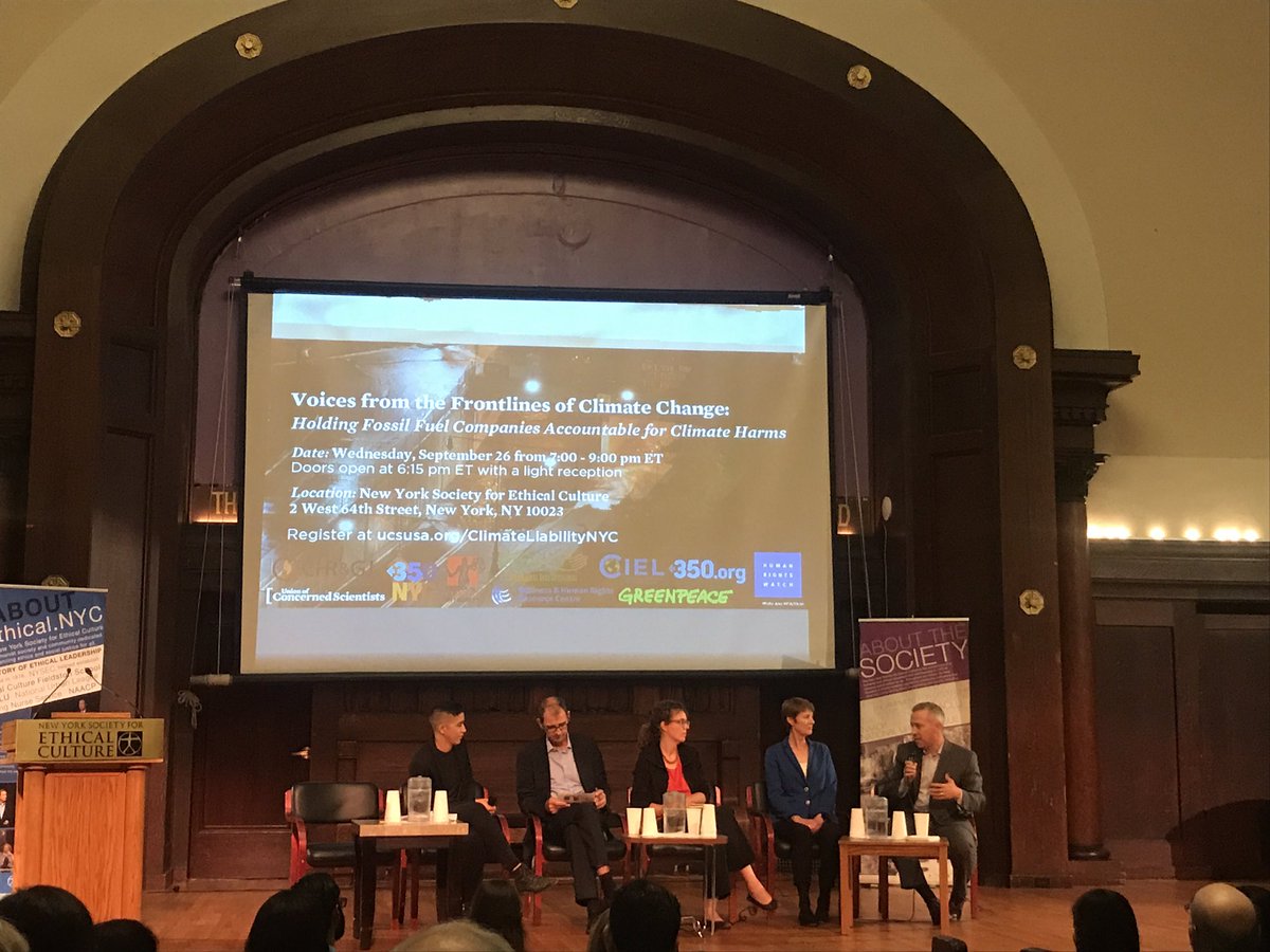 lindsaymeim14's tweet image. NYC's climate lawsuit, while seeking real concrete climate retribution, is a symbol for the large-scale transformation we need as a society away from fossil fuels. 

@dzarrilli at tonight's #ClimateLiability #ClimateWeekNYC panel.