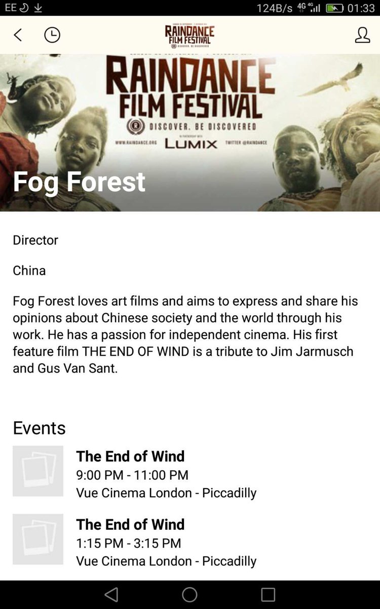 Welcome to watch our film at 21:00, on 29th, Sep. 2018, <a href="/Raindance/">Raindance Film Festival</a>