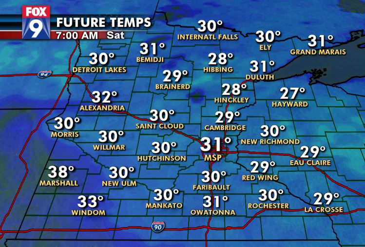 CodyMatzFox9's tweet photo. First widespread frost/freeze looking more likely Saturday morning, are you ready? https://t.co/nYwP1ZqZiV