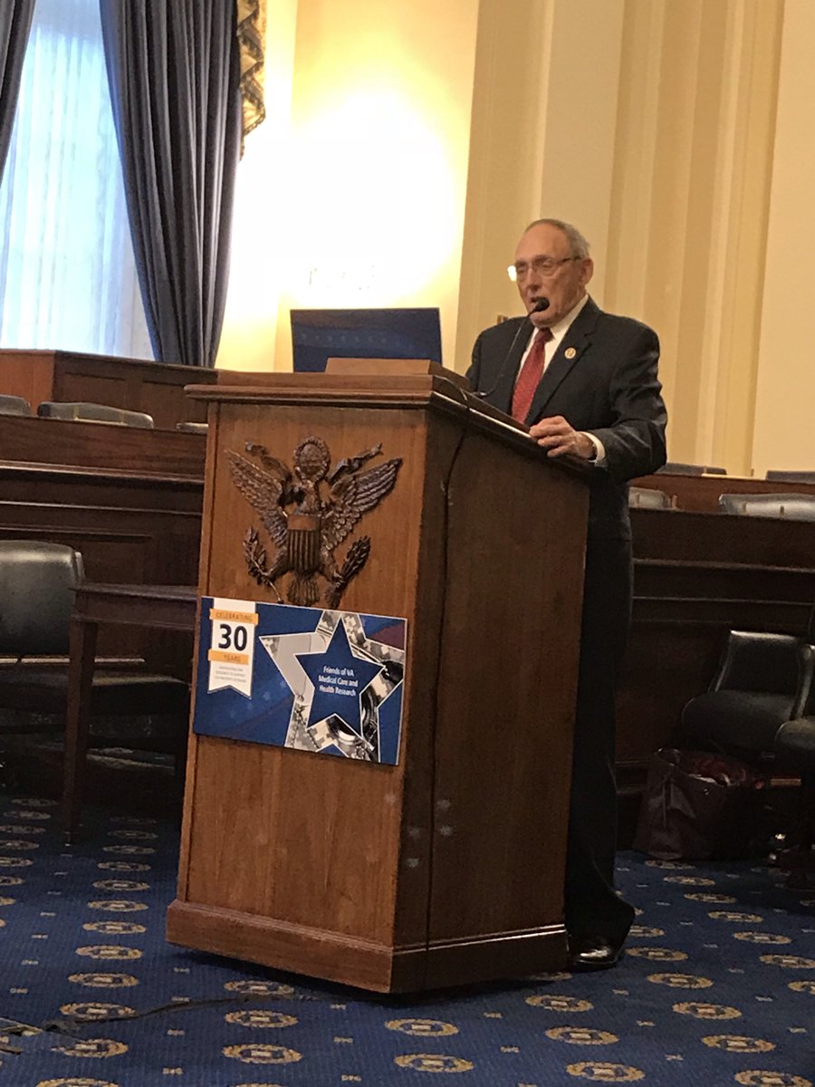 AAMCtoday's tweet photo. Thanks to @DrPhilRoe for speaking with us tonight at the 30th anniversary celebration of #FOVA. Advancements made because of #VA research “have made a huge impact on families across the nation.” https://t.co/75P42qGjif