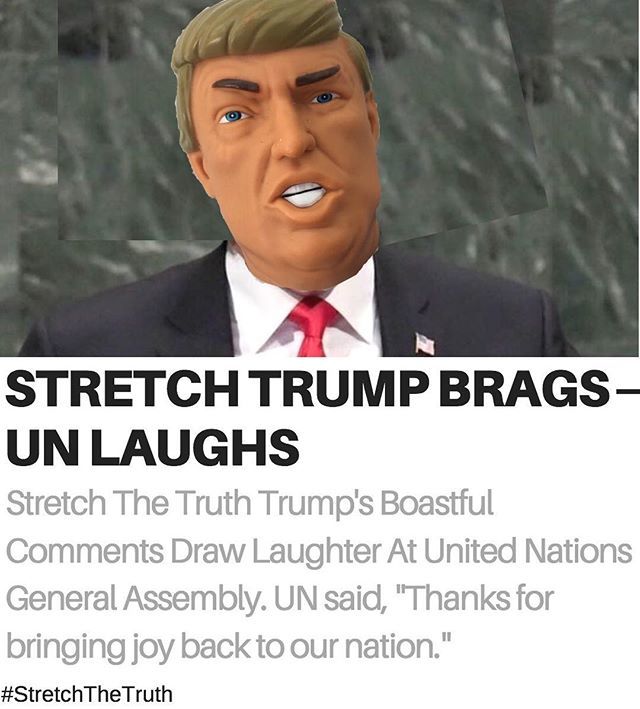 StretchTrump's tweet photo. I love the United Nations. I’m inspired by their history of monarchy, it’s wonderful. .
.
.
.
.
.
#unitednations #trumpmemes #trump #stretchthetruth #politics #internationalpolitics #donaldtrump #trumpdoll #trumpactionfigure #democrats #republicans #demo… https://t.co/TUjwjscnrD https://t.co/DXlinoAjT9