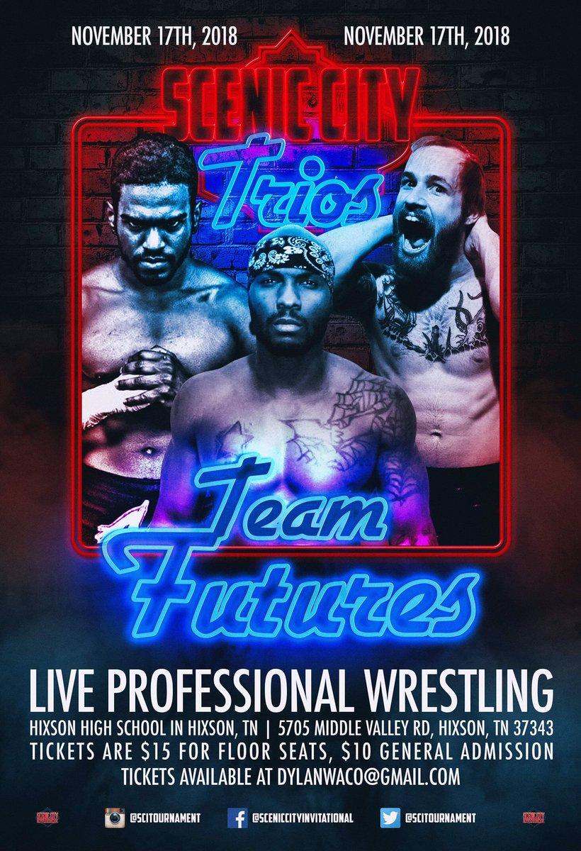 SCITournament's tweet photo. The 2nd annual Scenic City Trios Tournament is November 17 at Hixson High School! 

Floor seats are $15, GA seating just $10. Contact @DylanWaco to get your tickets today! https://t.co/pUhCRujVUX