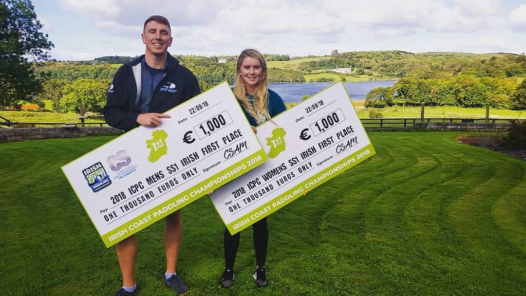 ro_cahill's tweet photo. Fastest Irish female 22km at the Irish Coast Paddling Championships 2018. Long flat slog in a world of pain. Anyone know an ATM where I can lodge this big cheque?? https://t.co/ZEkJwz8keP