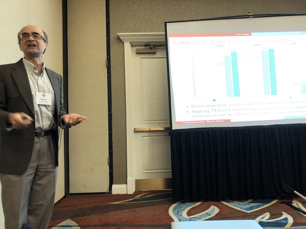 Hassanaelzein's tweet photo. Bhavik Bakshi from @OhioState talking about Ecosystem services in LCA during the food and agriculture session of the #LCAXVIII @ACLCA https://t.co/C6FIcW5qR3