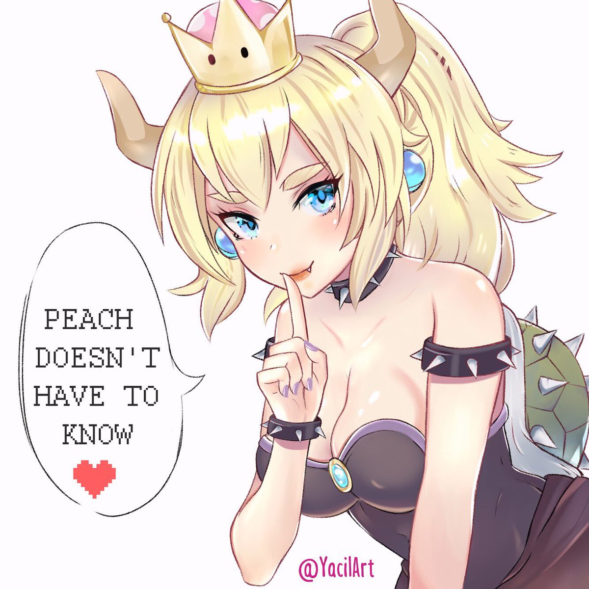 Joining this new internet trend ❤️ #bowsette  and i love it!!!👌🏻 // Instagram acc: <a href="/YacilArt/">YacilArt</a> 
#SmashBros #mario #peach #bowser