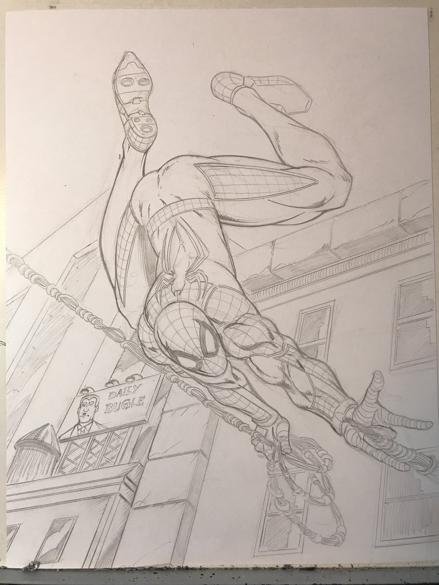 SeanForneyArt's tweet image. Spider-Man in progress for @baltimorecomics #SpiderManPS4 #marvel #bcc2018