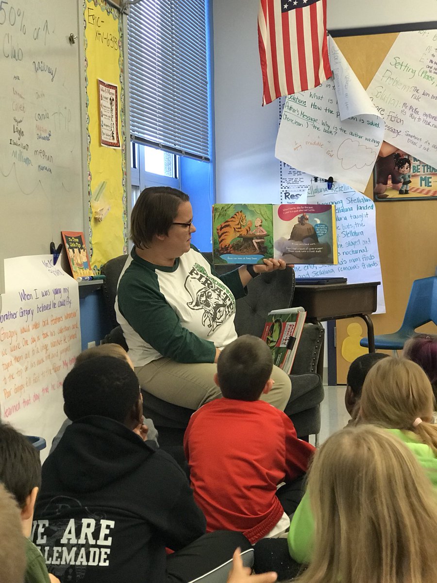 Ss loved learning making connections with @macbarnett How This Book Was Made. They loved learning that he too struggles with the writing process. <a href="/heatherie73/">Heather Klein</a> #classroombookaday