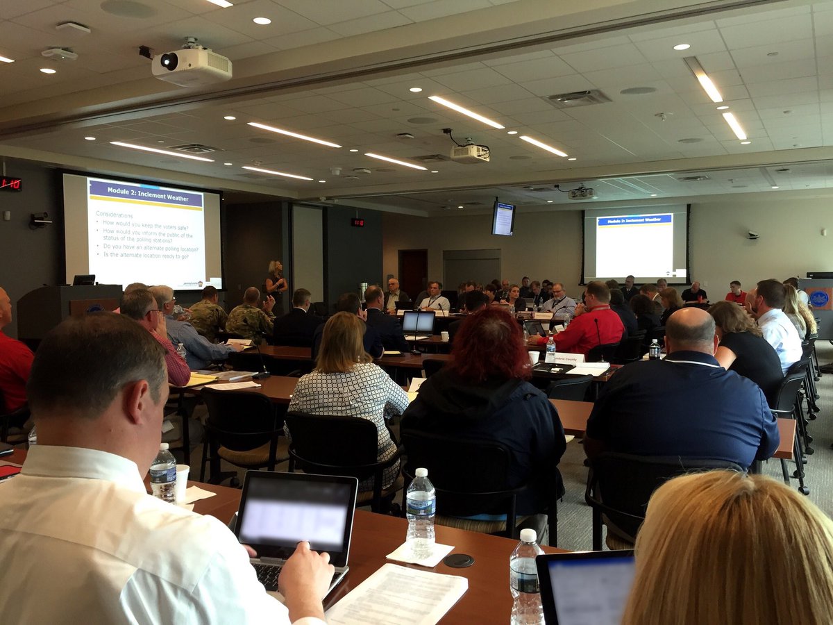 KathyBoockvar's tweet photo. Fantastic Election Tabletop training & preparedness exercise today w/packed room of dedicated county, state & federal Election, IT, EMS, & security teams &scores more connecting remotely! #ThisIsCollaboration @PAStateDept #PEMA @PANationalGuard #OHS @DHSgov https://t.co/cYb62CaSfV
