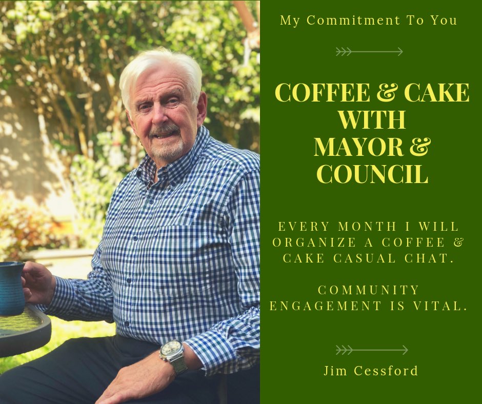 CessfordJim's tweet photo. Community Engagement is Vital.
My Commitment to Delta: Every Month I will organize a Coffee & Cake Casual Chat with Mayor & Council.
#MakingDeltaBetter #DeltaBC #NoVoiceTooSmall https://t.co/6M4tAuryIJ