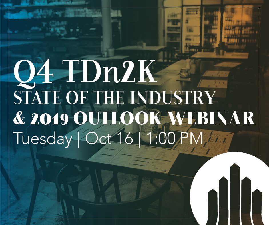 BlackBoxIntelHQ's tweet photo. It's time to round out 2018! The TDn2K Q4 State of the #Restaurant Industry Webinar is October 16th @ 1PM CST - all members are welcome! #RestaurantUpdate https://t.co/nES2pvbl3P https://t.co/l9ZBiTNPNO