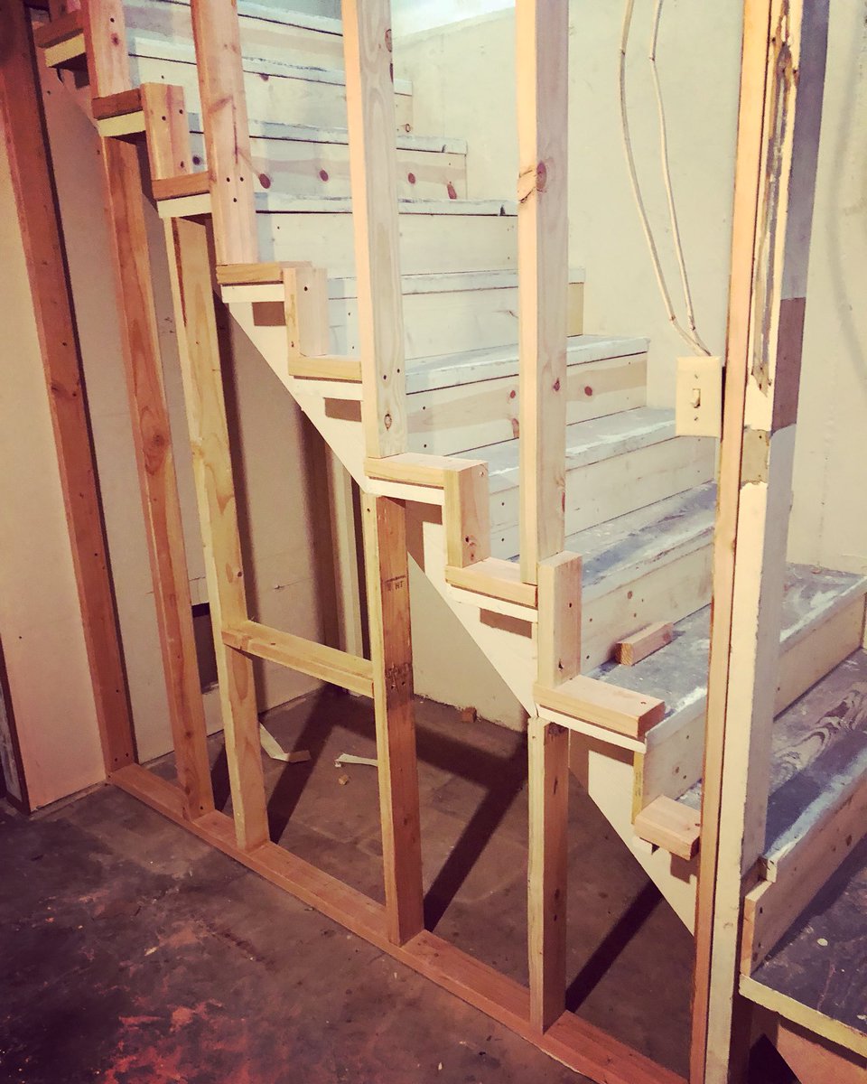 SB_Thompson's tweet image. Bottom square in this wall... will be an opening for Avery (my dog).  It will have carpet squares and a dog bed in there.  Hope she’ll use it!  

#fixerupper #renovationhell #projectsunset