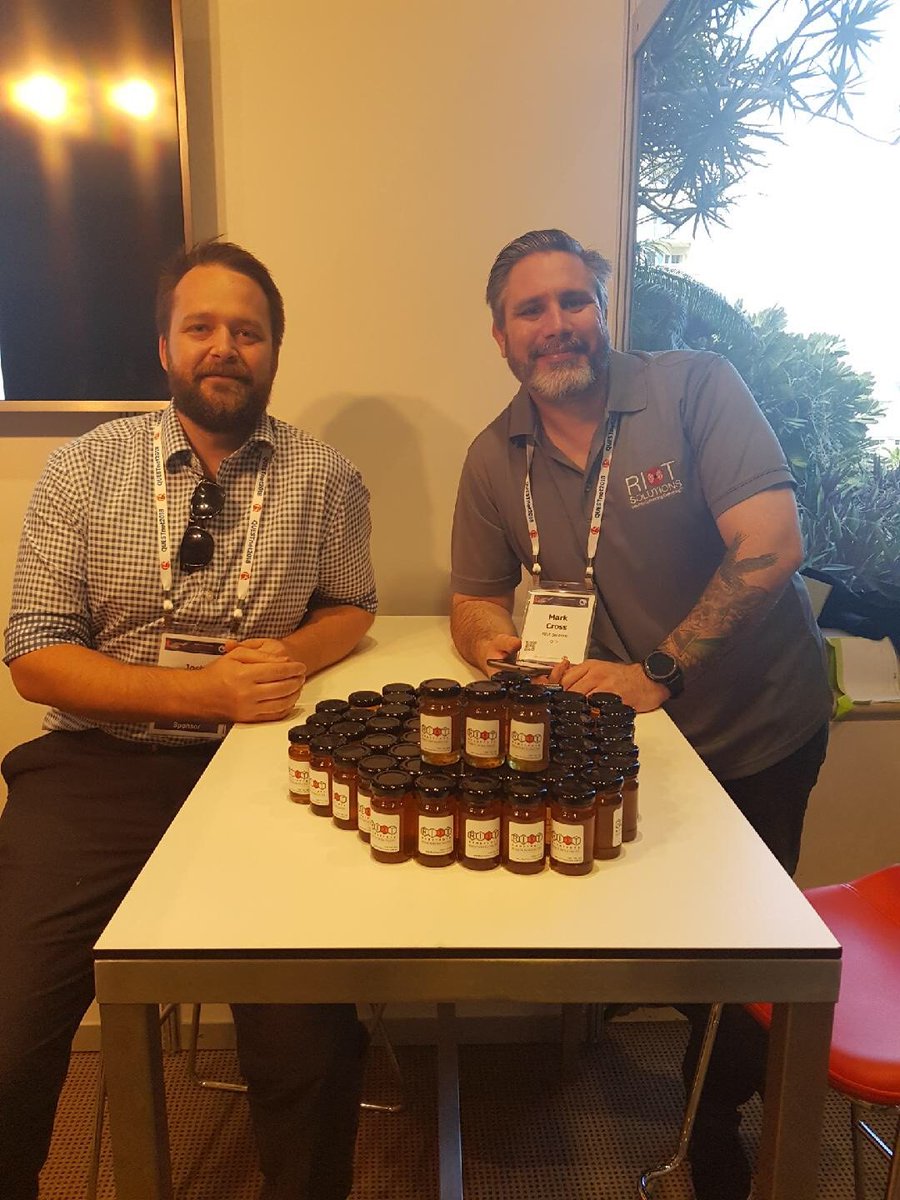 #QN18Cairns Team RIoT manning the Hive at QUESTnet 2018.  Don't miss our presentation from Petr Chrapavy and Mark Cross Friday morning "Cyber Security Threats to Critical Assets"