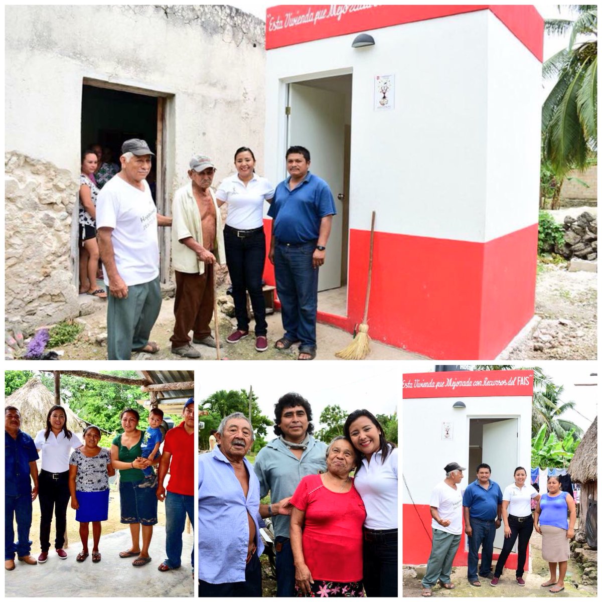 PaolyPerera's tweet photo. ¡Hoy entregamos pisos y #BañosConBiodigestores en #NuevoIsrael,  #NuevaLoria, #Ramonal y #SantaLucia! Gracias por sus palabras, su cariño y sus abrazos. ¡Regresaremos porque somos muchos los que amamos esta tierra! #GobiernoDeVisiónYCompromiso https://t.co/fsN8Avgx6B