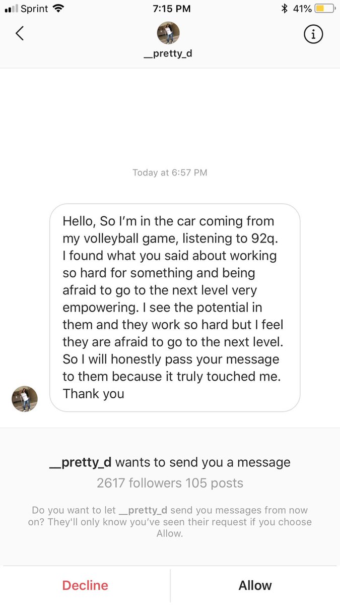 DJQUICKSILVA's tweet photo. Getting messages like this is why I still love doing radio 🙏🏽 you never know who you’re inspiring daily #InRealLife @quicksilvashow https://t.co/EqBQIsDtQ3