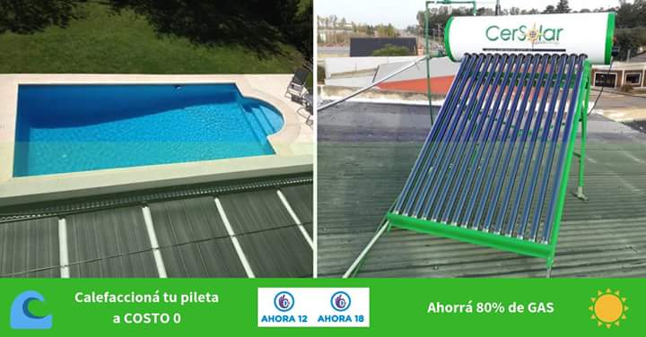CerSolar's tweet photo. ¿Querés ahorrar en tus facturas de LUZ y GAS? 🏡
✅  Calefaccioná tu pileta 🏊‍♂️ con Energía Solar🌞 a COSTO CERO
✅  AHORRÁ 80% de gas con Termontanques Solares🚿
Aprovechá #Ahora12 y #Ahora18 y ahorrá con equipos de 1° Calidad garantizada. ¡Pedí asesoramiento técnico! https://t.co/ZZ2zKOyyGD