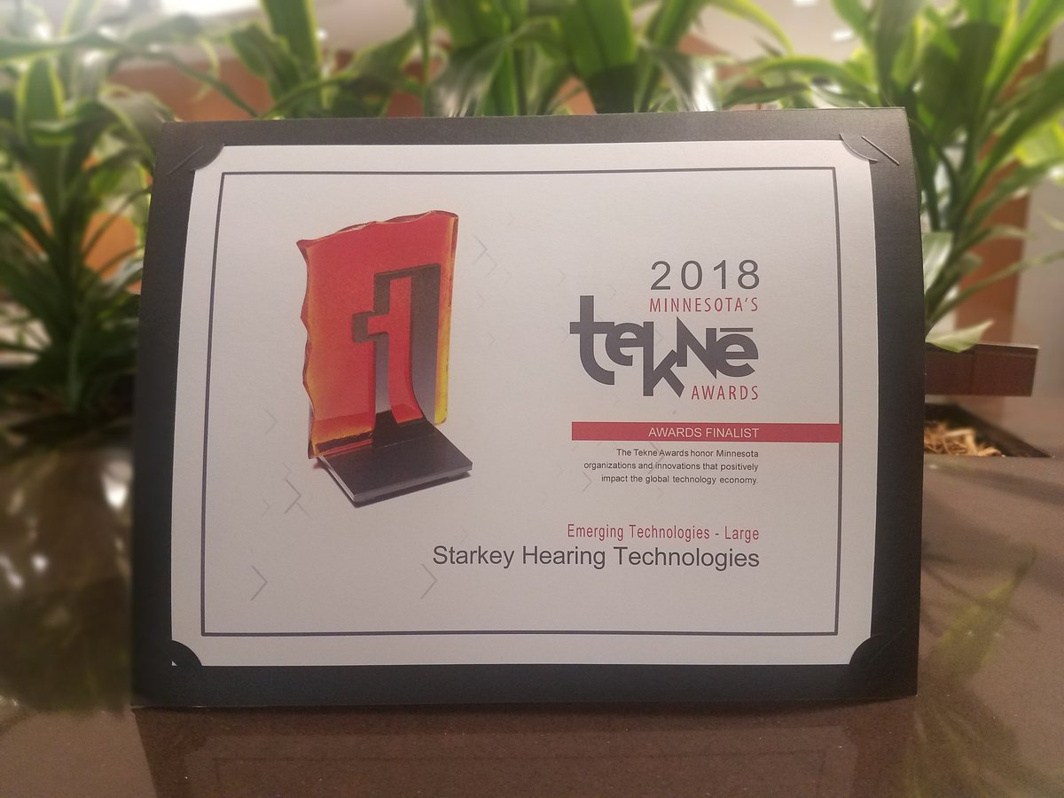 starkeyhearing's tweet photo. We are honored to be named a #TekneAwards "emerging tech" finalist for our Livio AI hearing aids! Thank you @MHTA for this exceptional recognition! #StarkeyLivio https://t.co/U8k0Z9ORGj