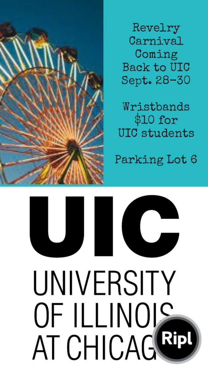 red_gallivant's tweet photo. #UIC to host Revelry Carnival Sept. 28 through Sept. 30. 🎡 @journtoolbox #uicdigital via https://t.co/QW4CcObPjl https://t.co/MoP2sSSkCe