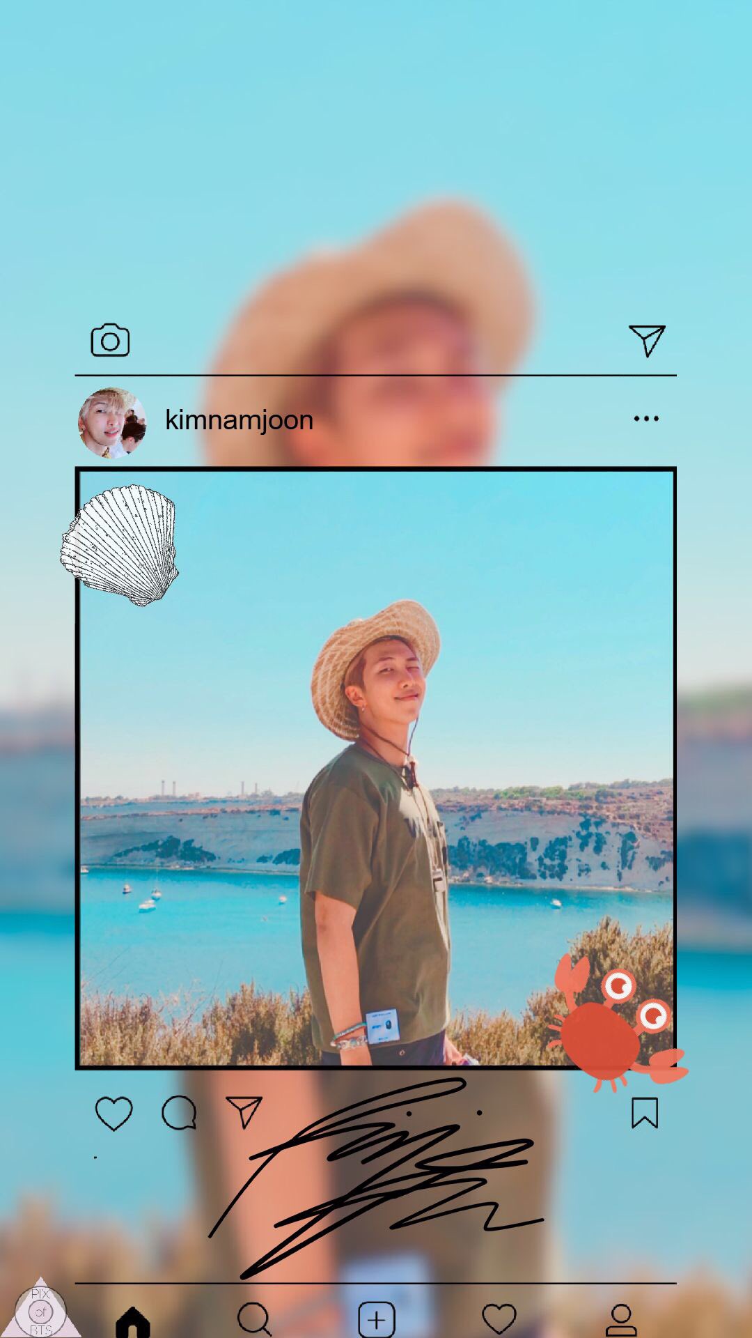 BTS Pics on Twitter: "RM lock screen 🦀 • RT/LIKE if you saved