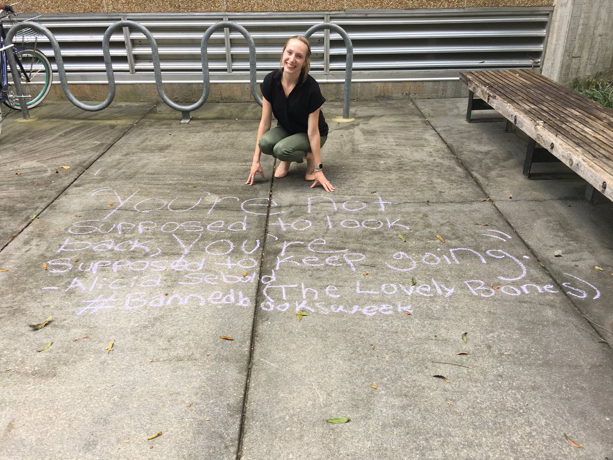 MrsAllen_ELA's tweet photo. โYouโre not supposed to look back, youโre supposed to keep going.โ -The Lovely Bones by Alice Sebold #BannedBooksWeek #StopCensorship #MSLFall18 https://t.co/wGlIPYaBGT
