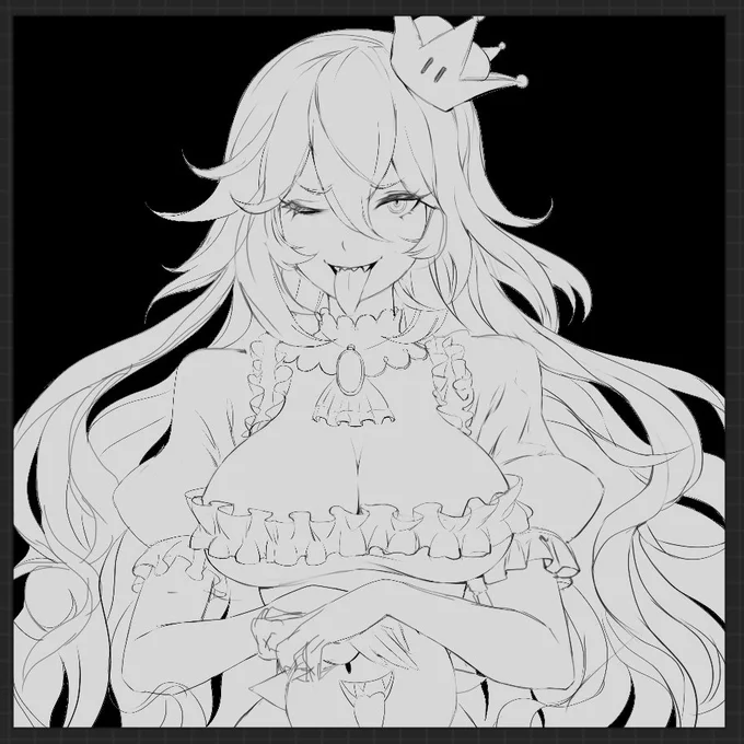 Boo! 
WIP

#Boosette #nintendo #bowsette 