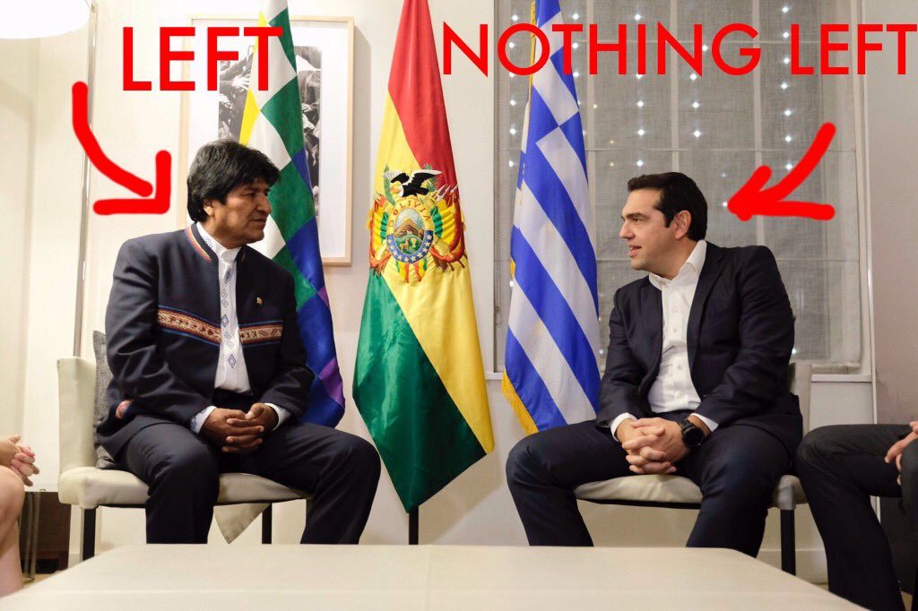 Manos_K_A's tweet photo. #Morales - #Left ... #Tsipras - #Nothing_Left https://t.co/T42376LN7e