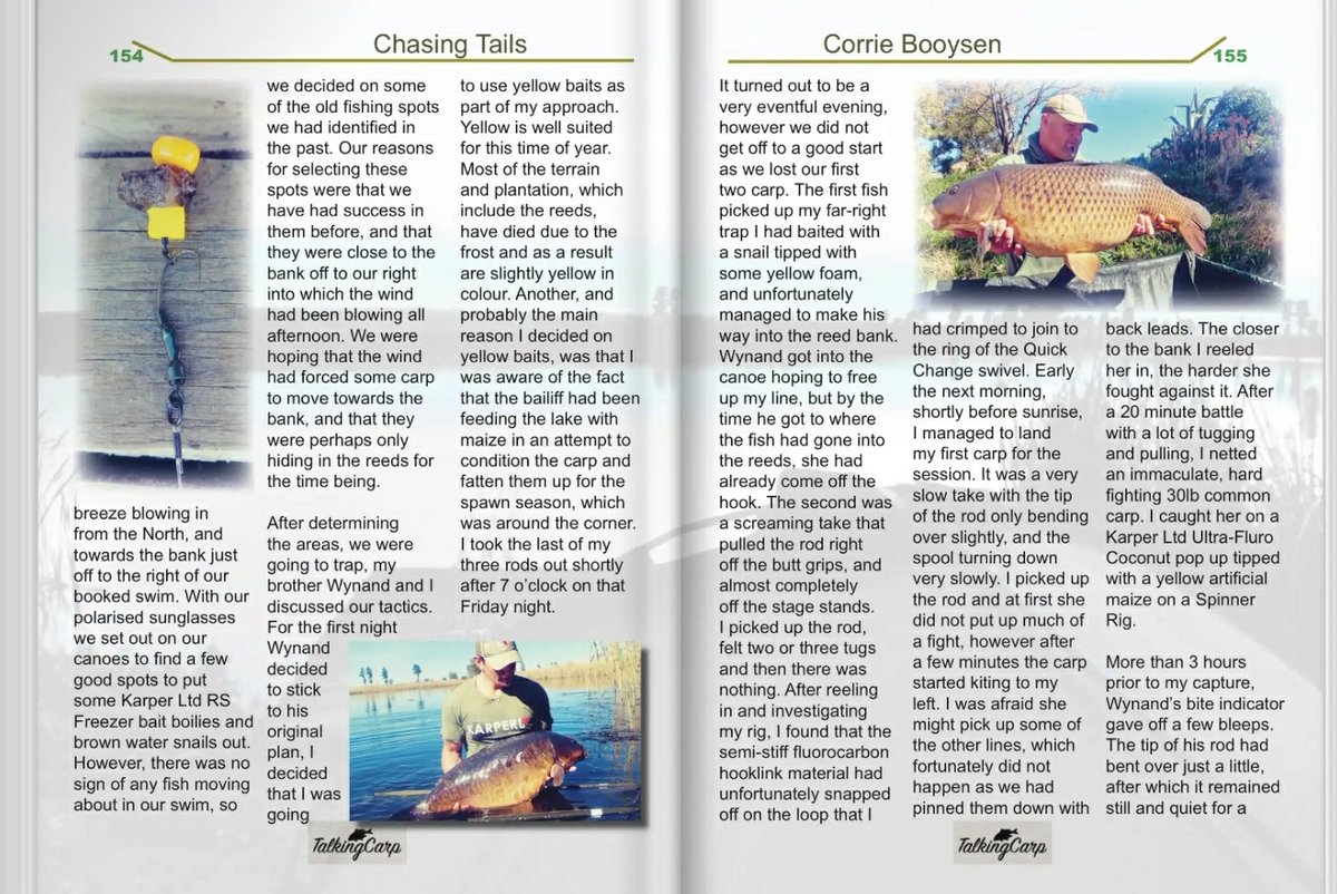 Its_Carpy's tweet photo. #TalkingCarpMagazine Issue #31:
https://t.co/ZVNYSl6m5j

Featuring #ChasingTails Article -
[An Old Scaly Visitor]:
https://t.co/jC4ziLMdn6

•• https://t.co/OCmgzJ7bQy ••
#FreeToRead #Fishing e-Magazine!

#SouthAfriCARP 🇿🇦 #ItsCarpy 🎣
#TalkingCarpMag #CarpyReading https://t.co/tU7Dq1PnaD
