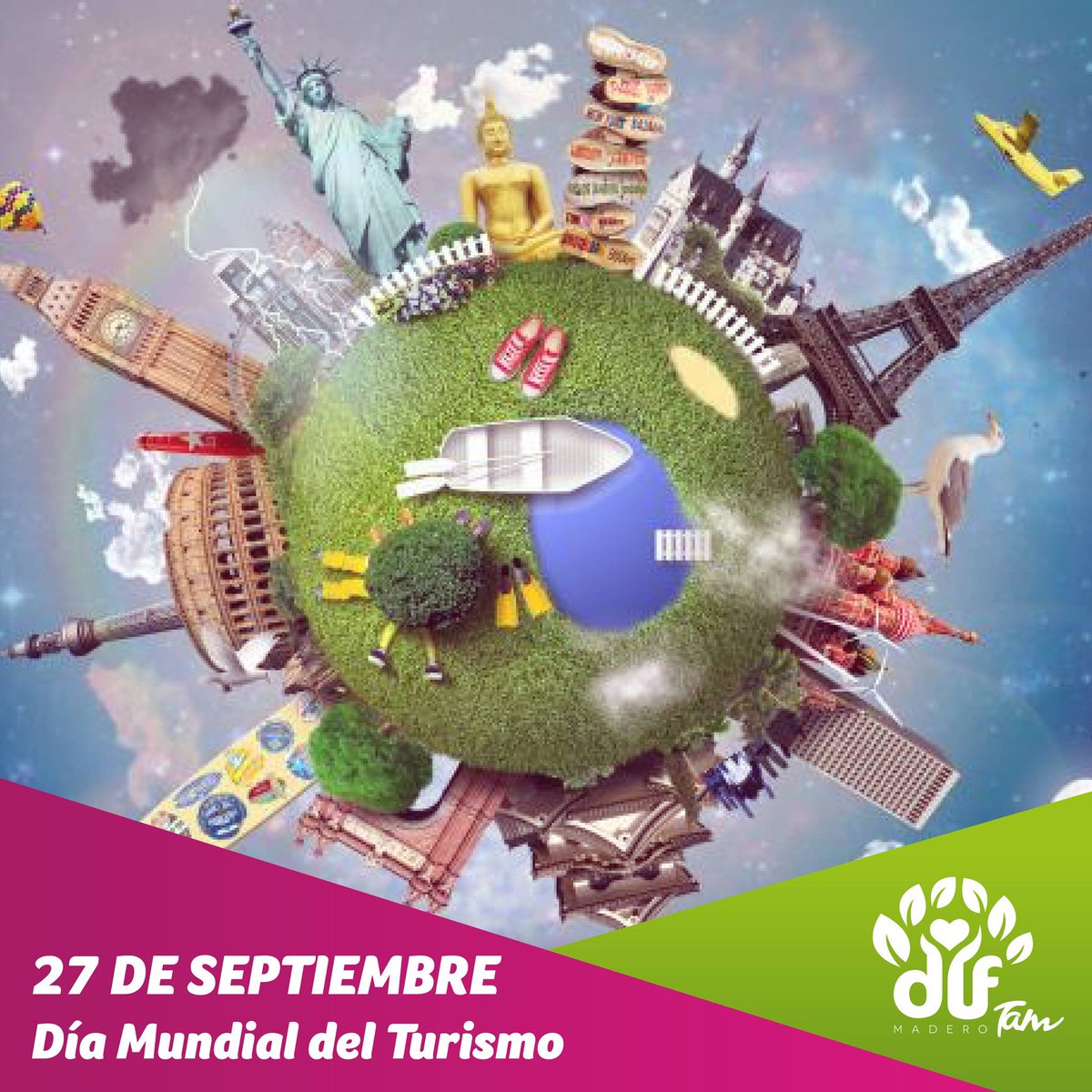 difcdmadero's tweet photo. Este 2018 celebramos el #DíaMundialDelTurismo con el lema El Turismo y la Transformación Digital. https://t.co/JJ4x9unyTG
