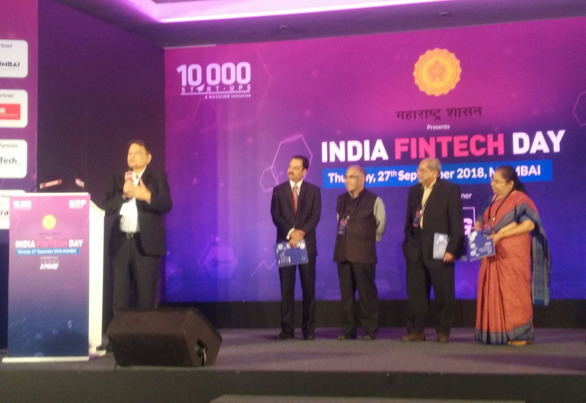 PareshDegaonkar's tweet photo. Founder of NASSCOM @mehta1000 addressing the audience at the #IndiaFintechDay2018 "India should be the hub for fintech not only for Asia but for the World". Dream Big and Aim higher" Great motivation as always Harish Bhai
#IndiaFintechDay2018 #ifd2018 @nasscom @NASSCOMStartUps https://t.co/gyLunuLr1s