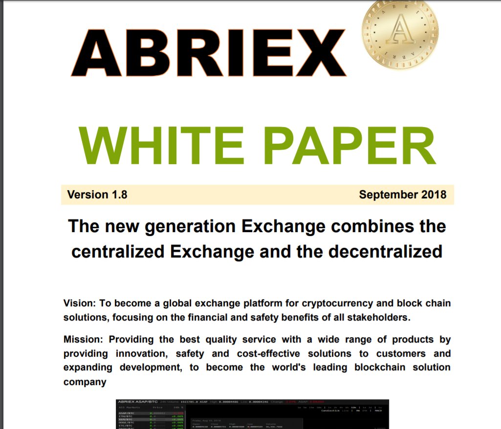 Abriexchange's tweet photo. Abriex Whitepaper: https://t.co/pA38eTGBYl https://t.co/CaRQHmF3fG