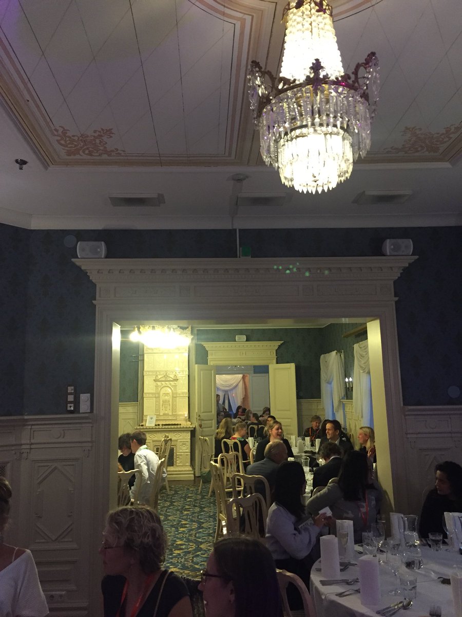 ECIL_2018's tweet photo. Gala dinner took place in lovely Ynninkulma! In the event we also celebrated 30 years of Information Studies in Oulu, Finland. Music was provided by Mirella band and we had a really nice evening dancing the night away! #ECIL2018 #UniOulu #Ynninkulma https://t.co/aaXIaS9wKi