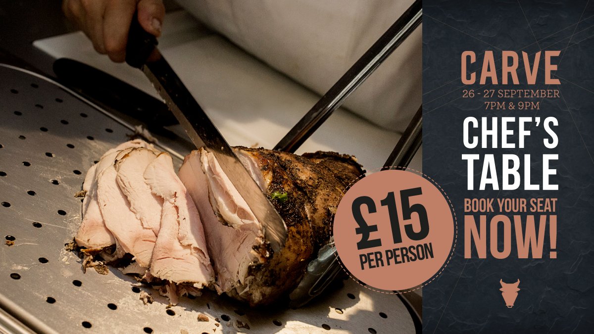CarveCity's tweet photo. Look forward to seeing you this evening at our Chef's Table event at #Carve Restaurant. Learn more about us here: https://t.co/MaJd7mrbYy

#carvechefstable #meatlover #foodie #restaurant #food #beer #culinaryexperience #eatoutlondon #London https://t.co/VTgbEW3HEs