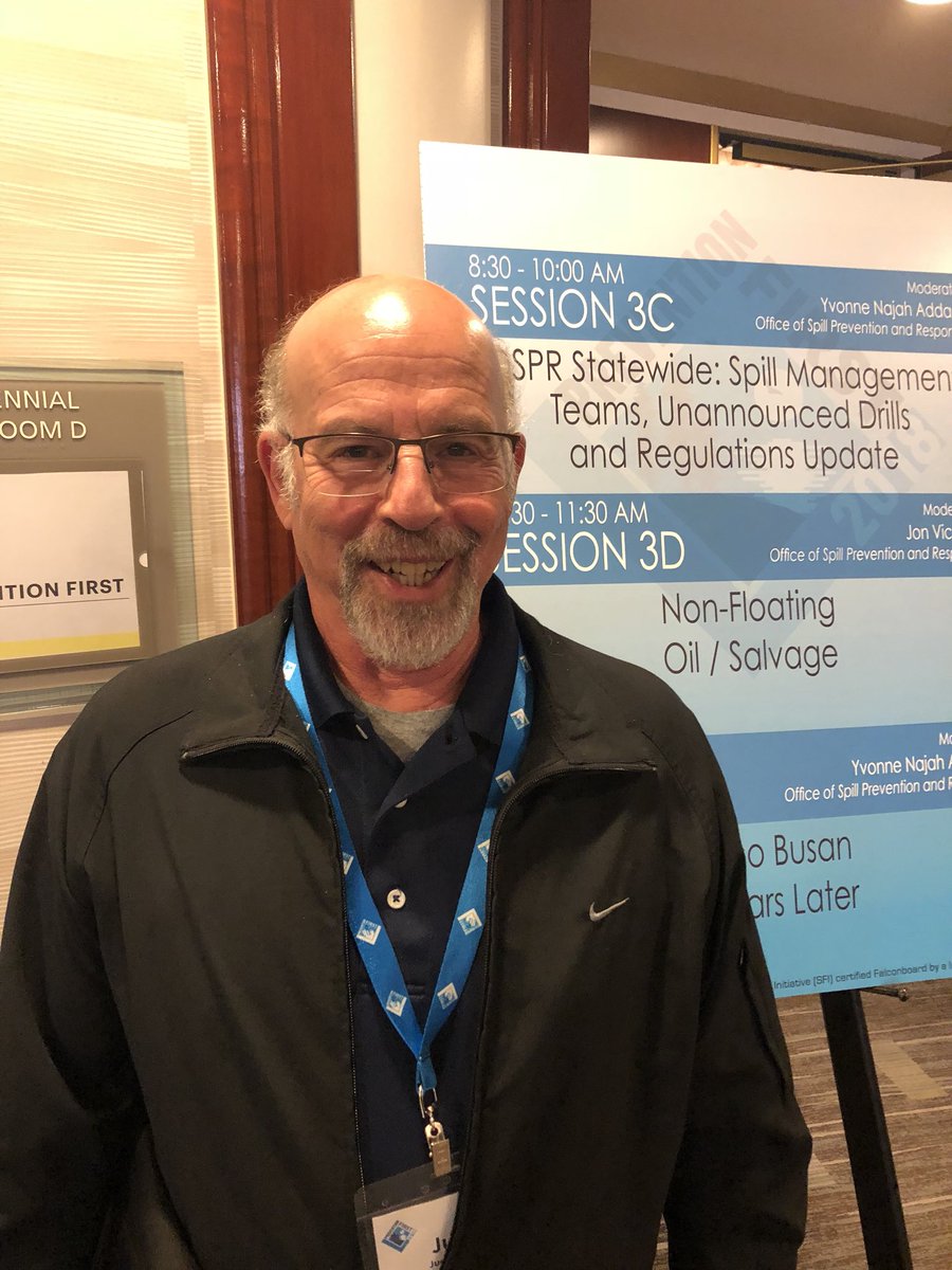CalSpillWatch's tweet photo. OSPR Senior Scientist Judd Muskat moderated a discussion on abandoned and derelict vessels. Such vessels pose a substantial pollution & navigational risk to CA state waters. #PreventionFirst2018 https://t.co/L0vjo4O8wA