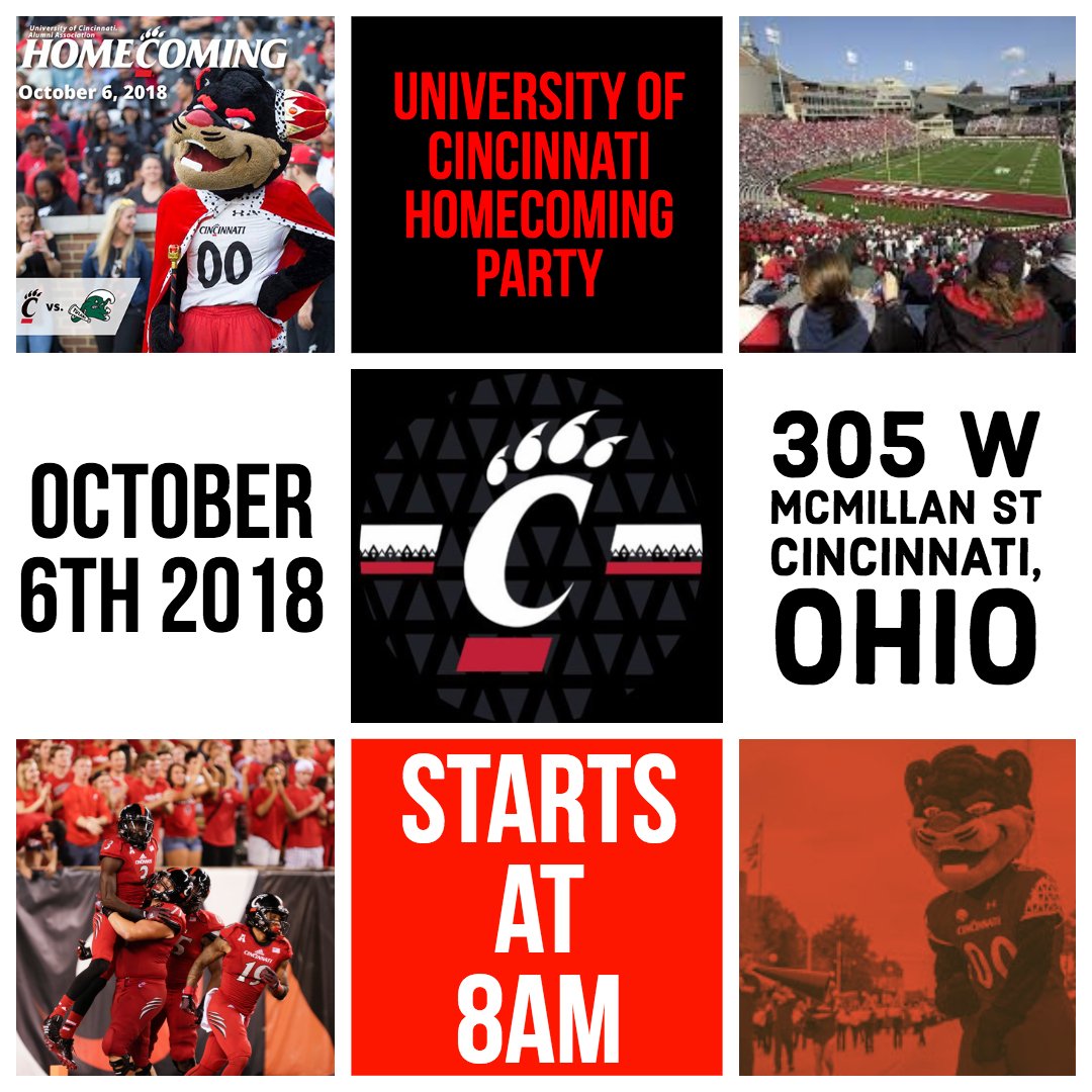 Come make this years homecoming the best we've had! We're kicking it off bright and early at 8am sharp. Make sure to wear you UC and AXP gear! #GoBearcats