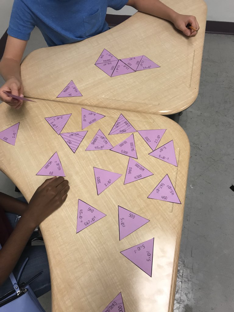 MrsTelecsan's tweet photo. Collaborating and figuring out how scientific notations are connected.  Results in the first response. @REYNSupt @BR_STEM #REYNproud #mathrocks https://t.co/6Lr2Y81M5S