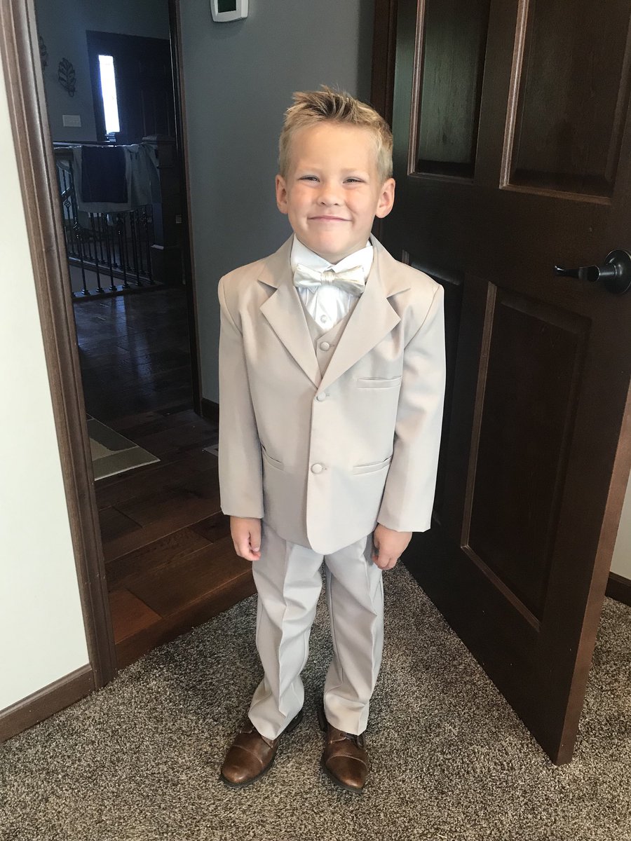 _ScottOlson's tweet photo. Little man is excited for his BIG job this weekend. #RingBear @beth__olson https://t.co/Rb68z78cBV