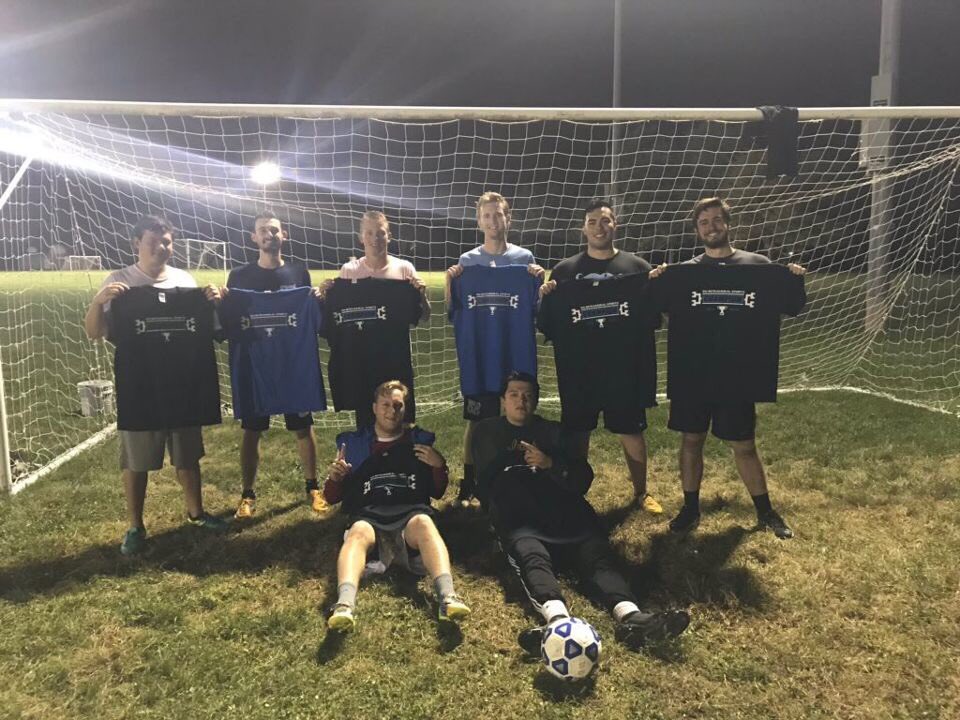 Don’t tell anyone, but a group of our “alumni” won the all-campus soccer championship tonight. Way to go out there boys!