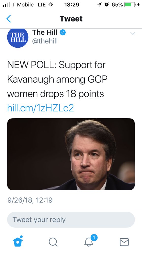 llggs5's tweet image. Wait just a few hours ago it was 18pts!!! So the #Kavanaughsmear isn’t working? #confirmkavanaughnow