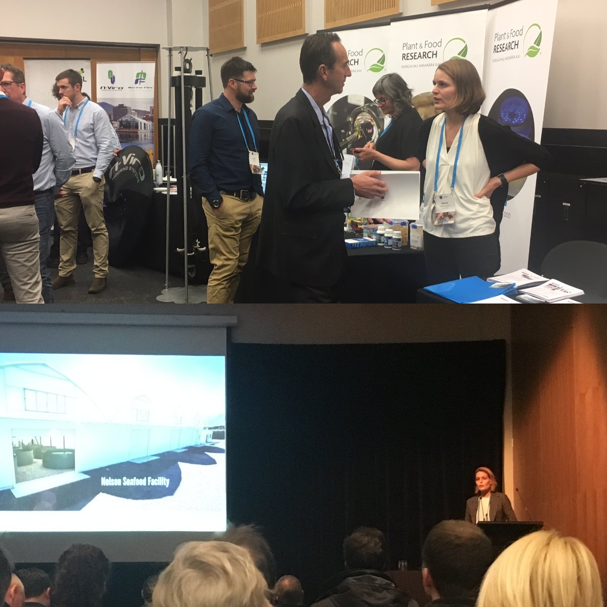 We're at #nzaqua18! Seafood production scientist <a href="/MarenWellenreut/">Maren Wellenreuther</a> gave an update on the accelerated breeding techniques for #snapper 🐟 her team have developed. Come see us to learn more 👋. <a href="/Aquaculture_NZ/">Aquaculture NZ</a>