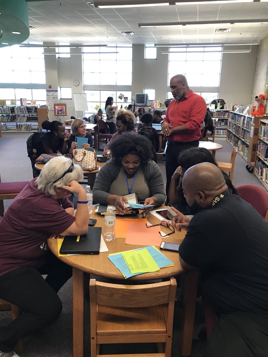 msedbostic's tweet photo. @wrefama A-team doing Leading and learning PD with @lead4ward playlist strategies for all subjects including the fine arts and physical education #WREnow https://t.co/6QouUndKpL