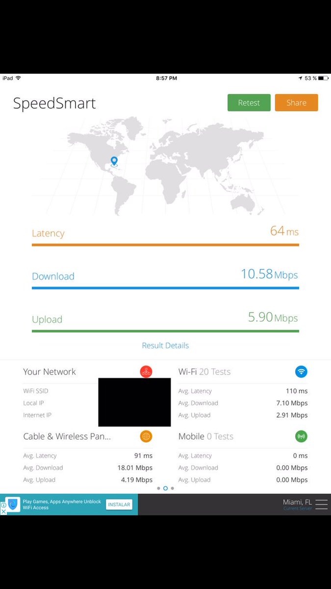 darbyte's tweet image. Alguien me puede explicar por qué si tengo un contrato de 75mbps, solo recibo 10.5 de conexión?Y por qué el modem que me proporciona el mismo @MasAtencionCWP me dá apenas 7.10mbps de wifi?