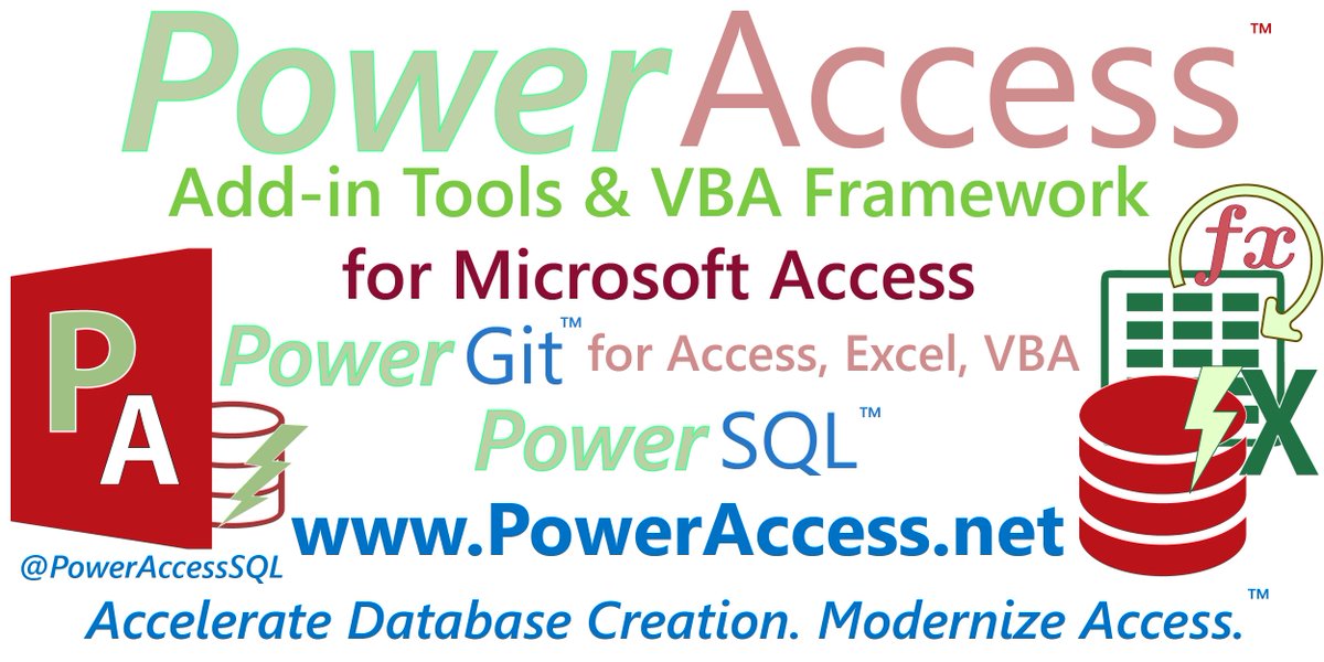 PowerInvestAI's tweet image. Get #EarlyAccess to #PowerAccess📊#Addin|#VBA Framework|@PowerGit
for 🆕#Microsoft #Access Tools➕Runtime Features
By Subscribing📋@
👉PowerAccess.net
Bring #PowerQuery|#Excel Formulas|Power #SQL Funcs
➕#Git
➕#VSTO/.NET
➕Templates
➕#CodeGen
to #MicrosoftAccess