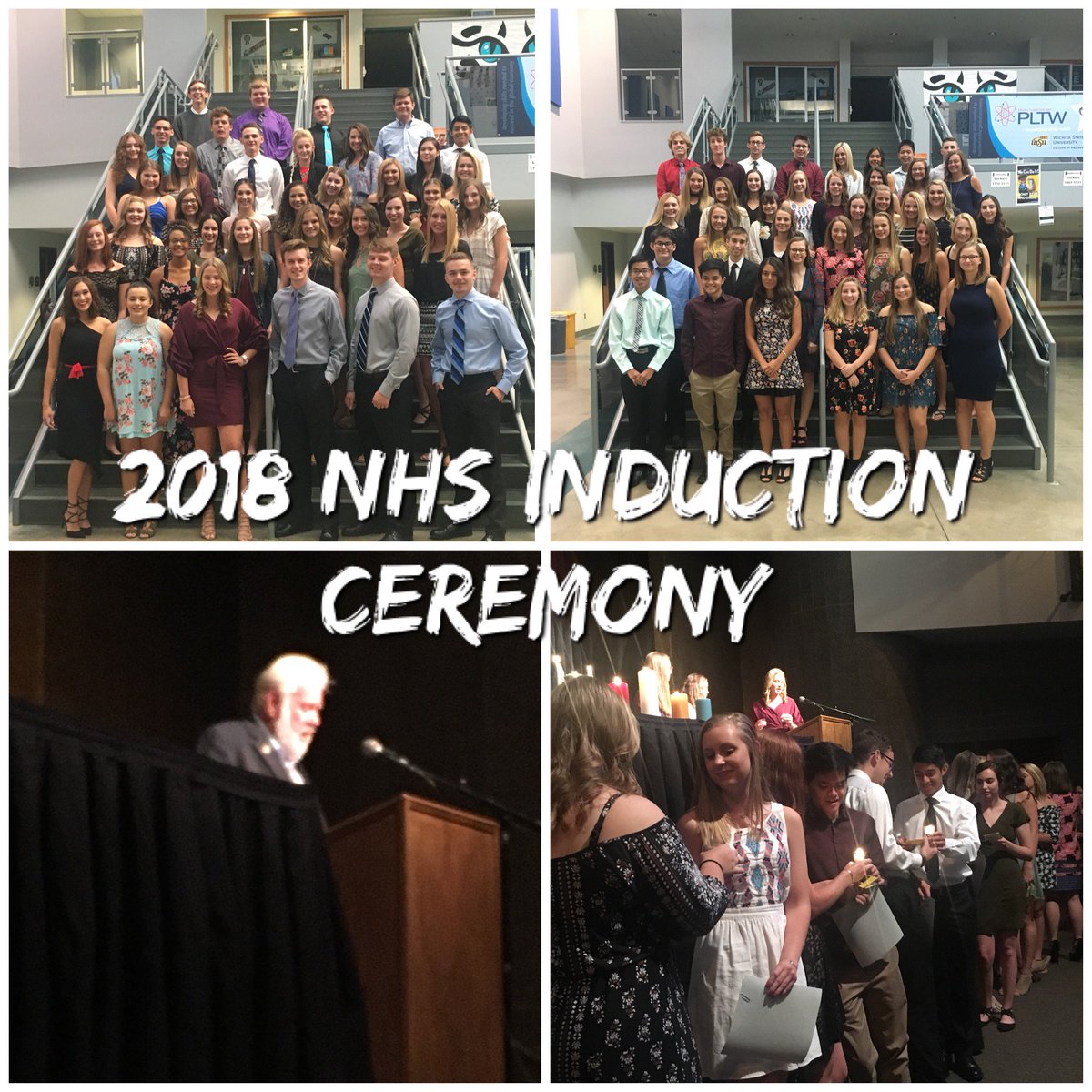 A great night to recognize new & returning members at the NHS Inductions. Honored to have guest speaker Tim Norton and his inspiring words! Thanks Admiral Windwagon Smith #45!  #charactercounts #championchange #servantleadership #surroundyourselfwithgoodpeople #infinitepotential